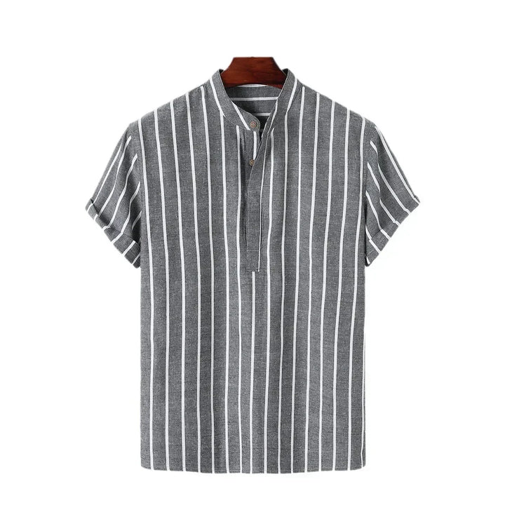 Chemise rayée élégante à manches courtes 