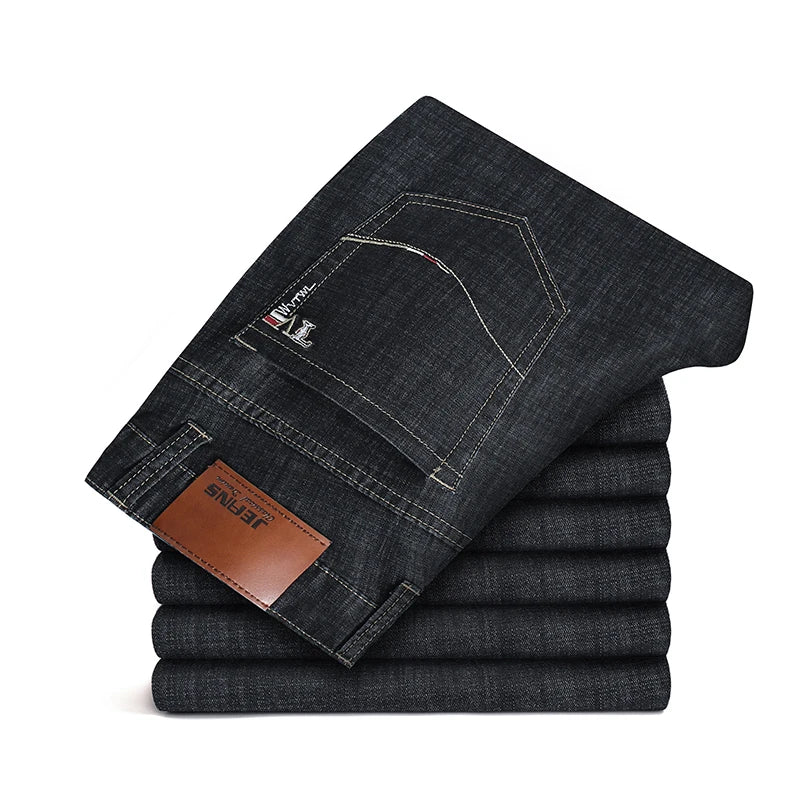 Jean en denim droit décontracté 