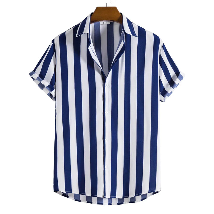 Chemise d'été à manches courtes rayée 