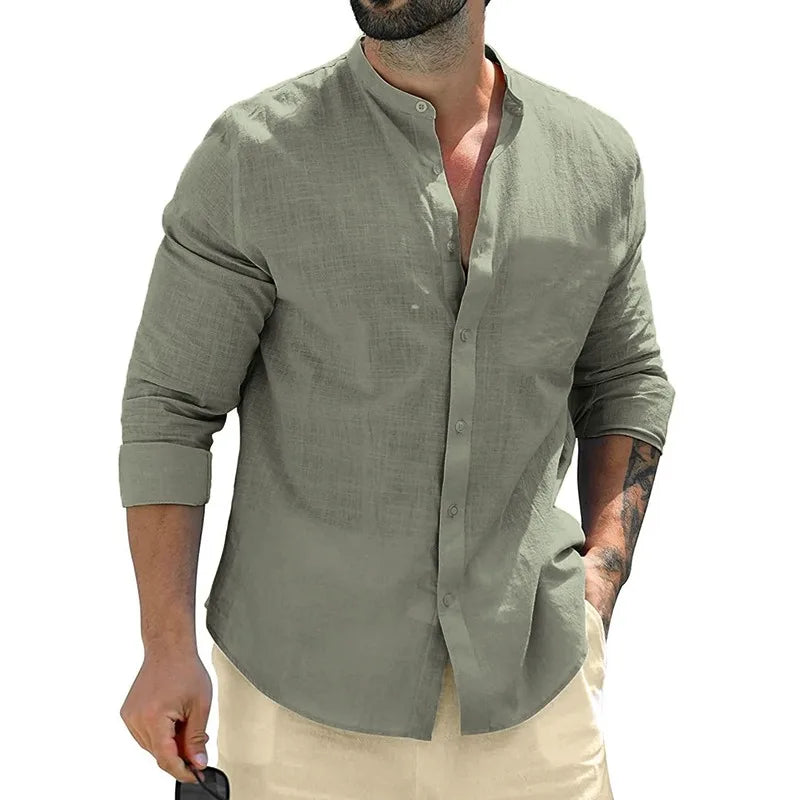 Chemise en lin pour homme 