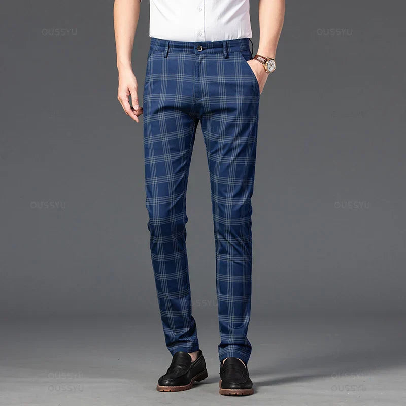 Pantalon à carreaux élégant 