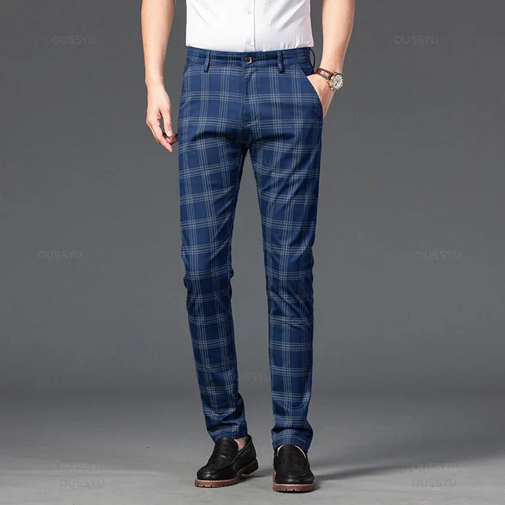 Pantalon à carreaux élégant 