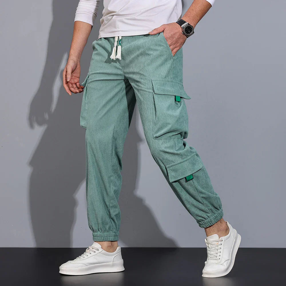 Pantalon cargo en velours côtelé 