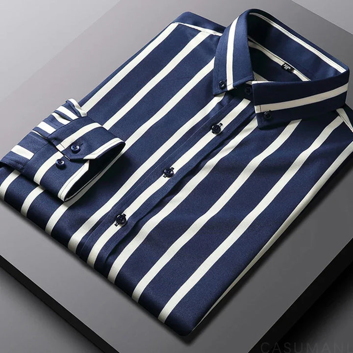 Givalli - Chemise décontractée rayée pour homme 