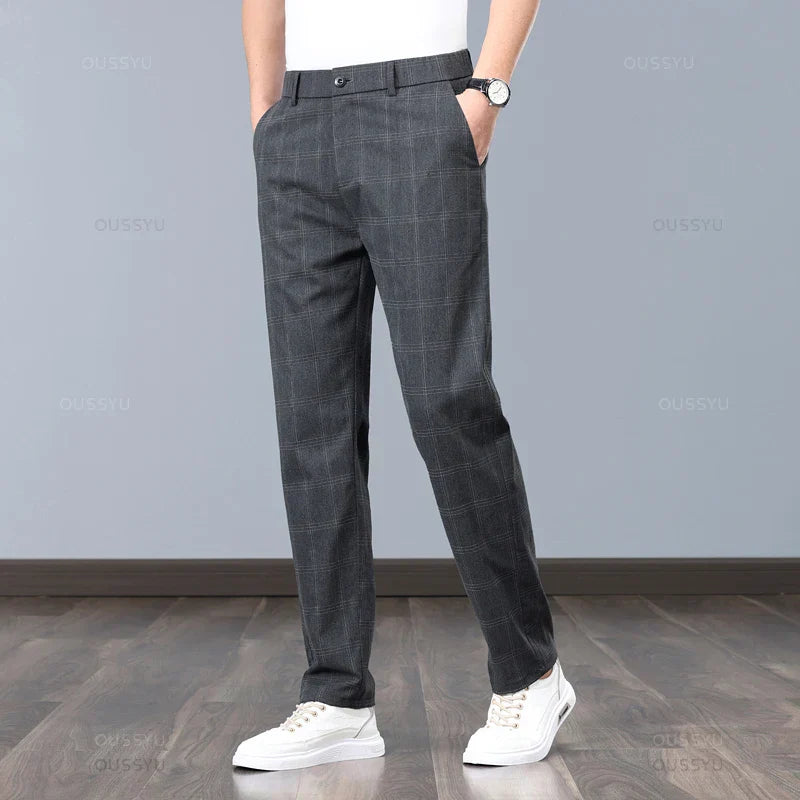 Pantalon à carreaux classique 