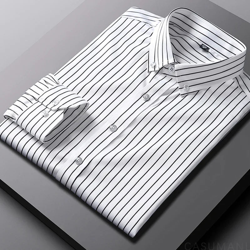 Givalli - Chemise décontractée rayée pour homme 