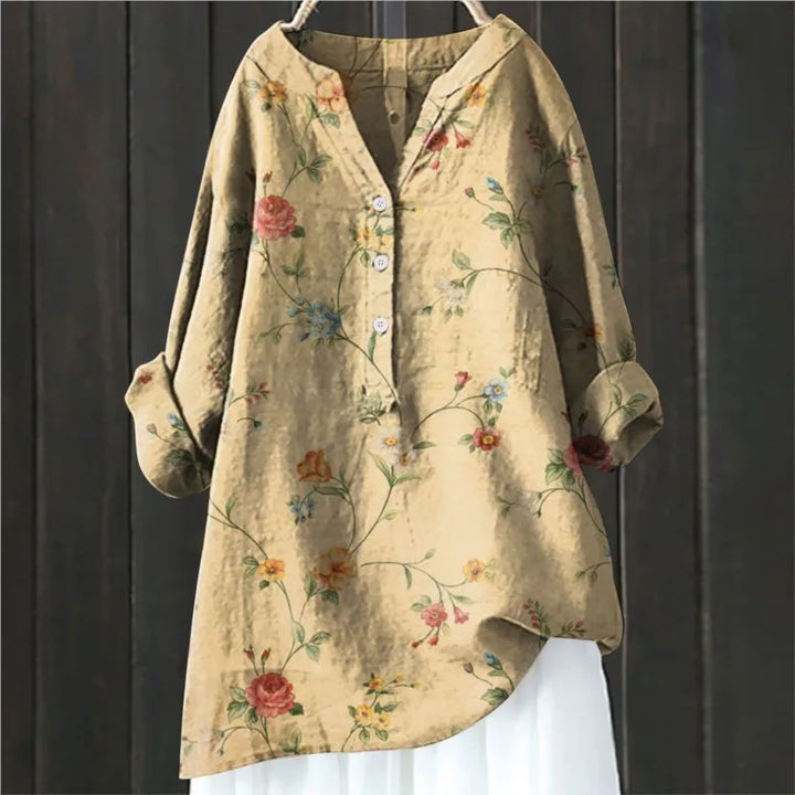 Daniela - Blouse Élégante à Motifs Floraux 