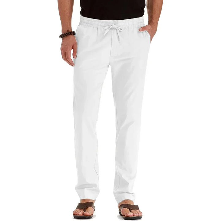 Pantalon en lin et coton 