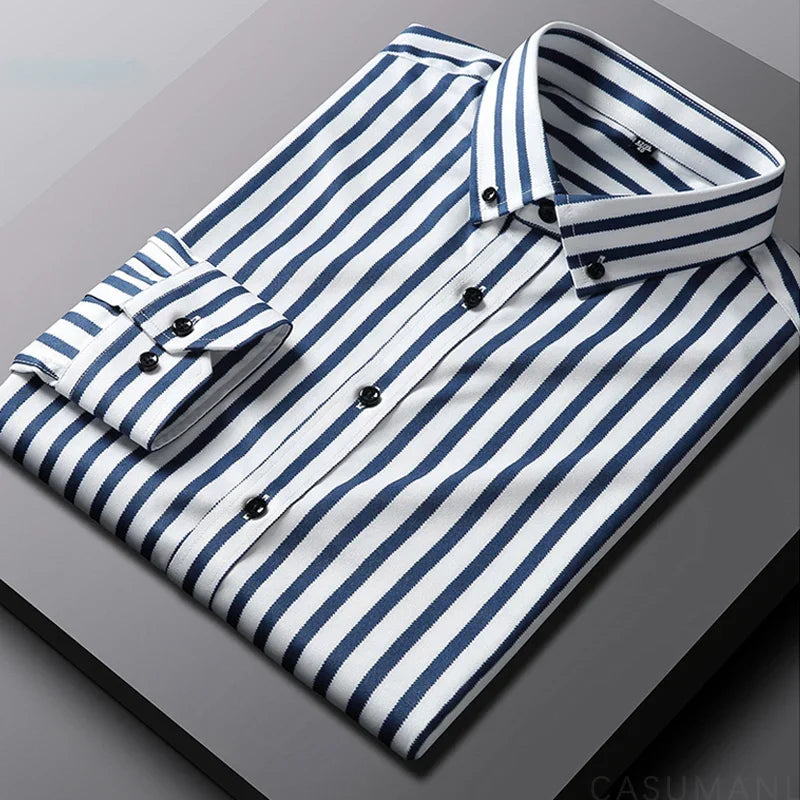 Givalli - Chemise décontractée rayée pour homme 