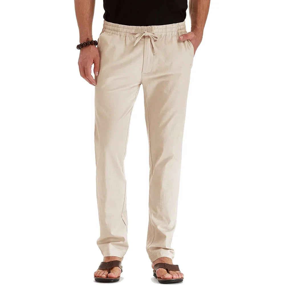 Pantalon en lin et coton 