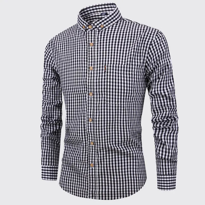 Chemise en coton à carreaux élégante 