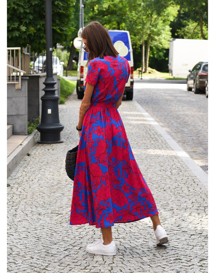 Nadine™ | Graceful Floral Wrap Dress