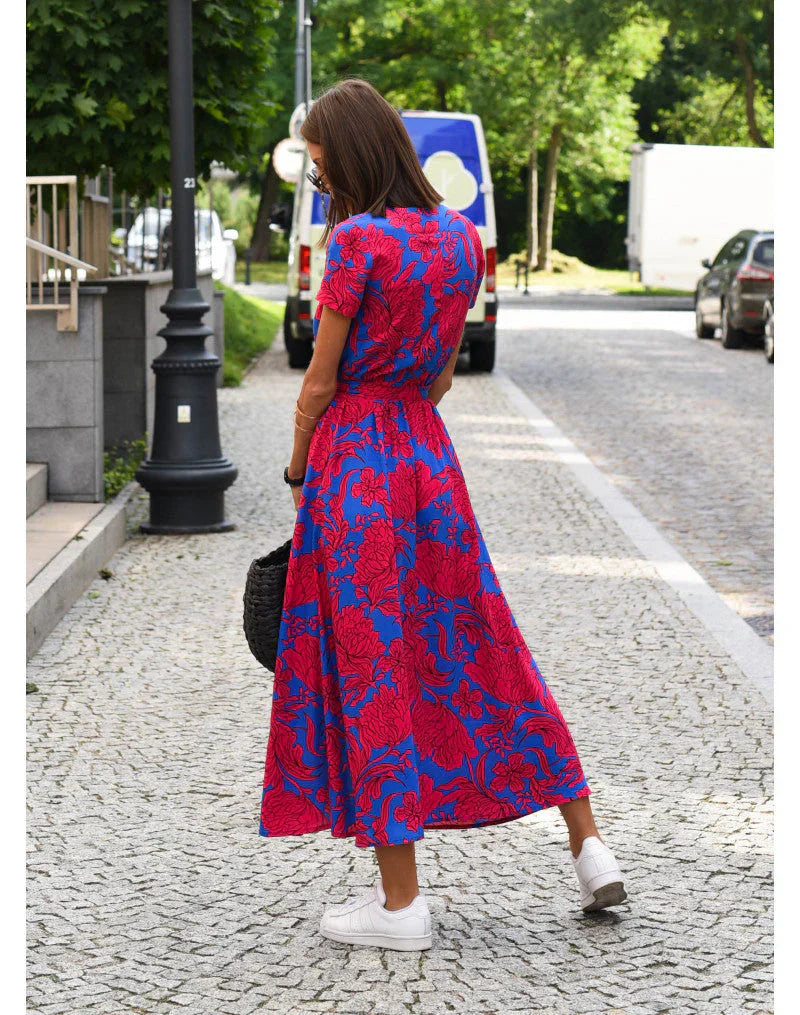 Suzanne - Robe élégante à col en V 
