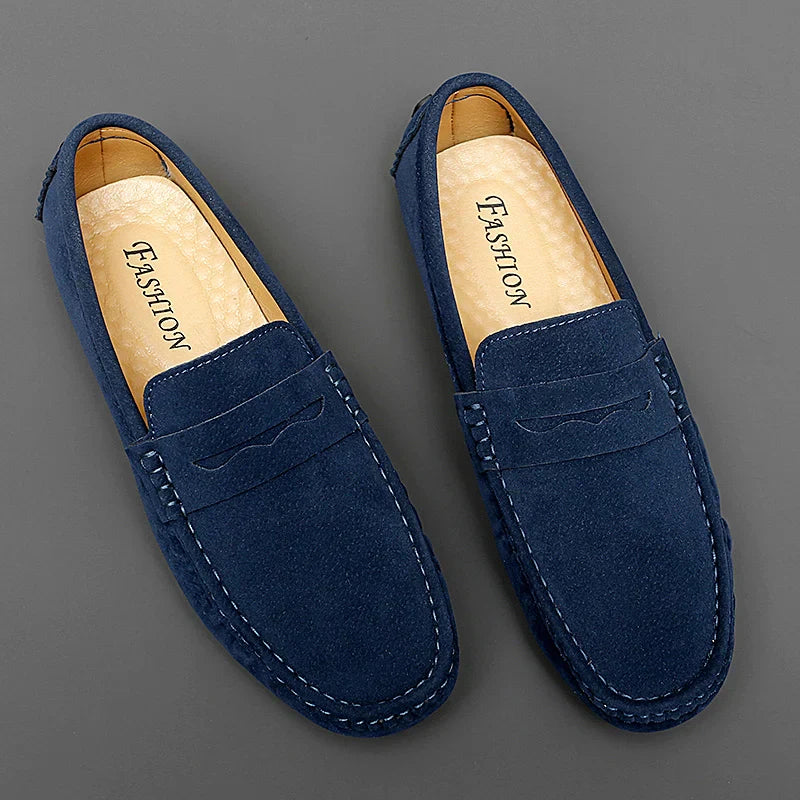 Mocassins en daim pour bateau 