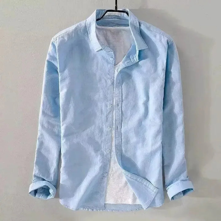 Chemise décontractée en coton et lin 