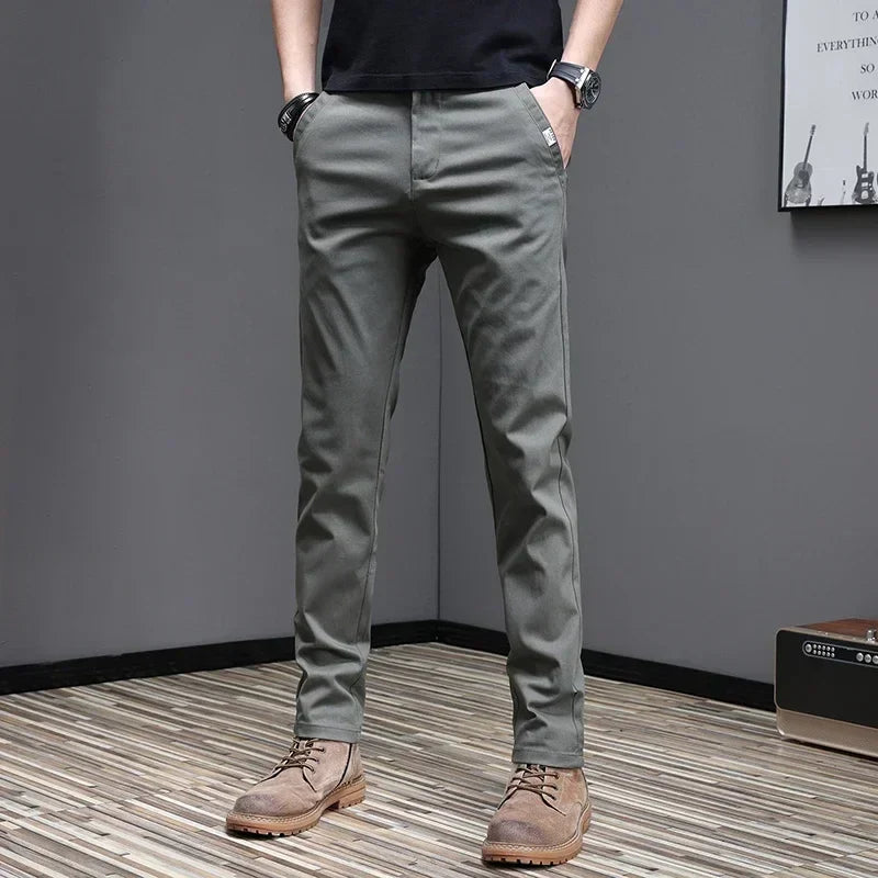 Pantalon en coton décontracté 