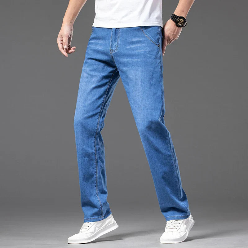 Jean en denim droit décontracté 