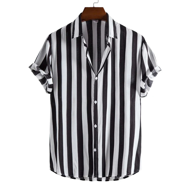 Chemise d'été à manches courtes rayée 