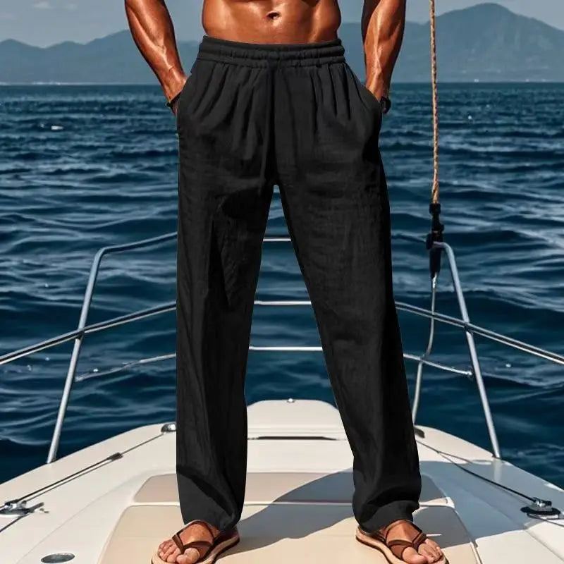 Pantalon en lin Hawaï 
