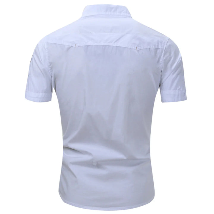 Chemise Cargo en Coton à Manches Courtes 