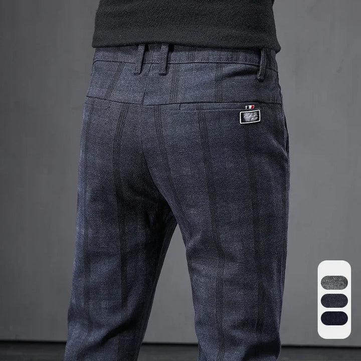 Pantalon décontracté à carreaux 