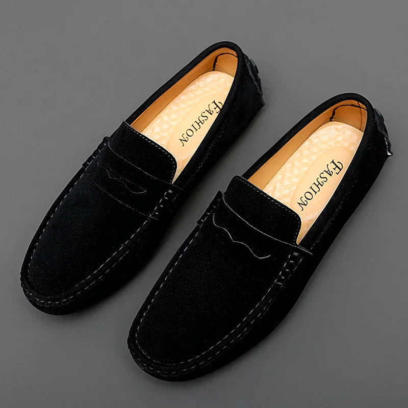 Mocassins en daim pour bateau 