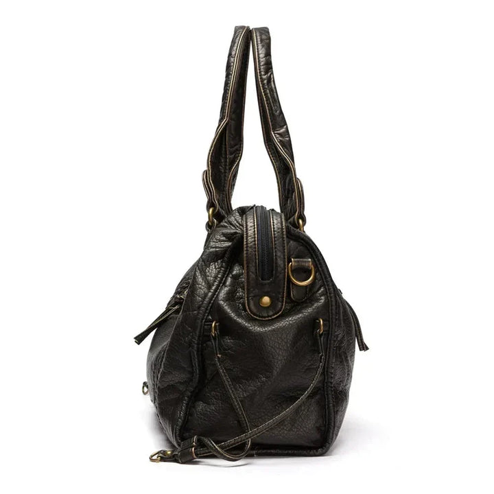 Rafael™ | Stylish Vintage Black Leather Handbag