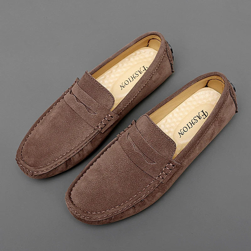 Mocassins en daim pour bateau 