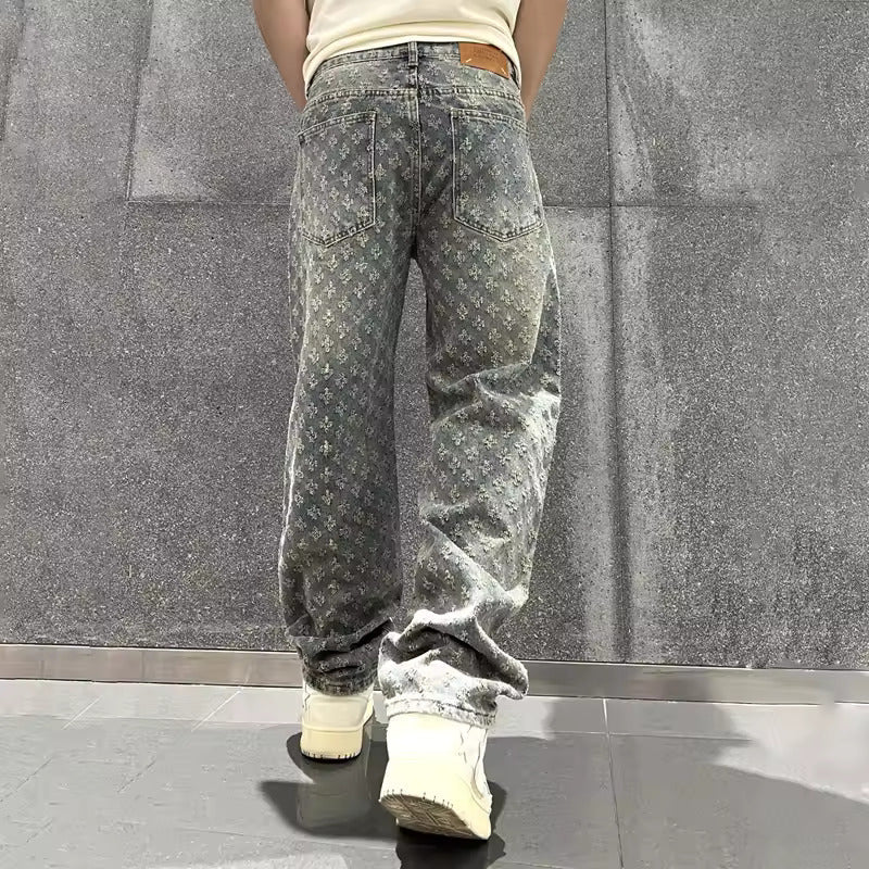 Jeans en denim Jacquard 