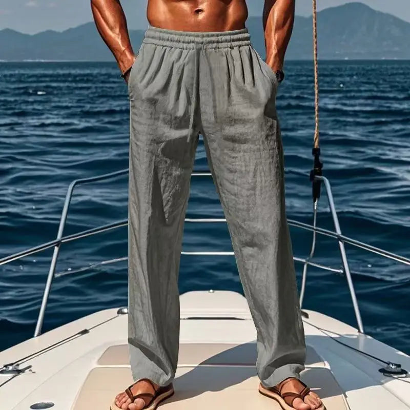 Pantalon en lin Hawaï 