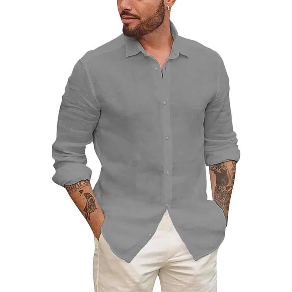 Chemise en lin et coton hawaïen 