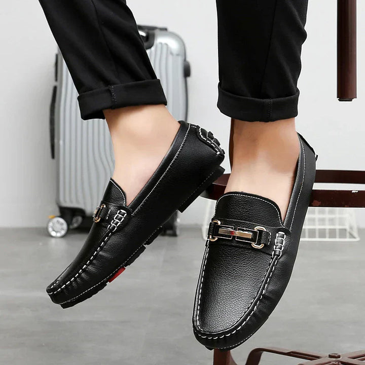 Mocassins en cuir véritable 