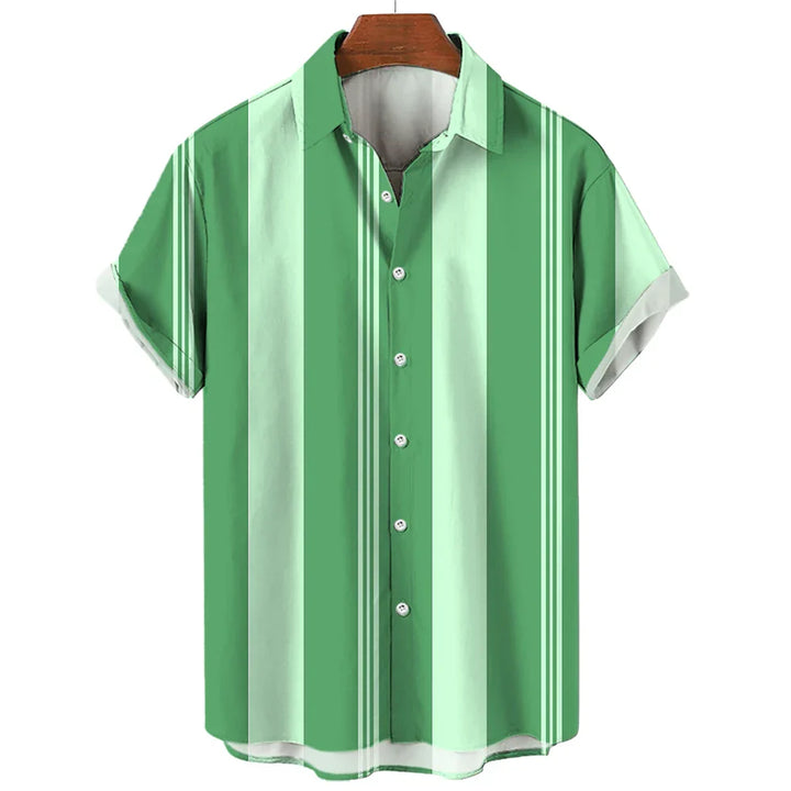 Chemise d'été à manches courtes rayée 