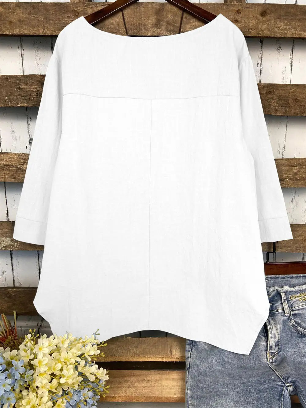 Liana - Blouse Asymétrique Décontractée 