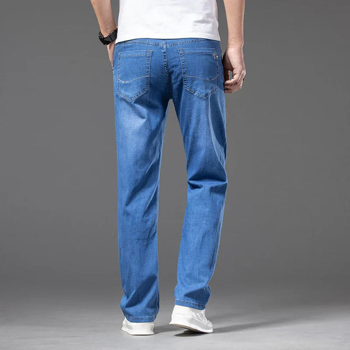 Jean en denim droit décontracté 