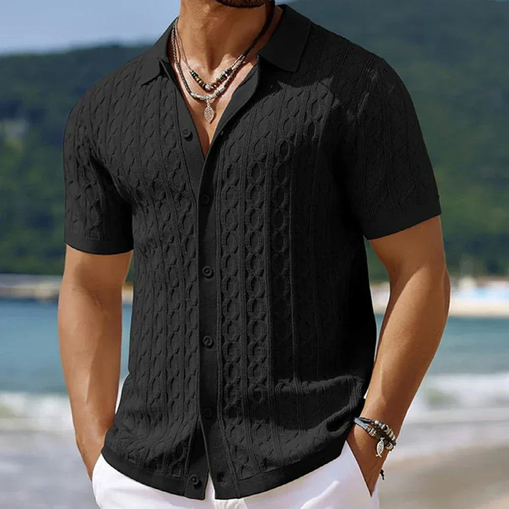 Button-Up Polo Shirt