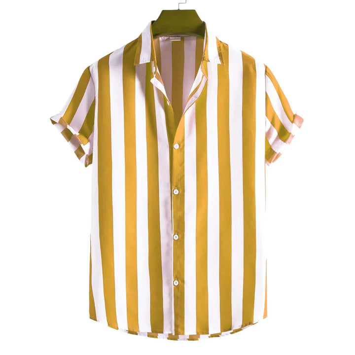 Chemise d'été à manches courtes rayée 