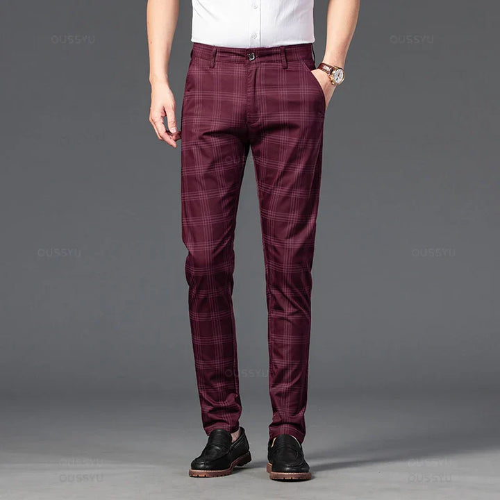 Pantalon à carreaux élégant 
