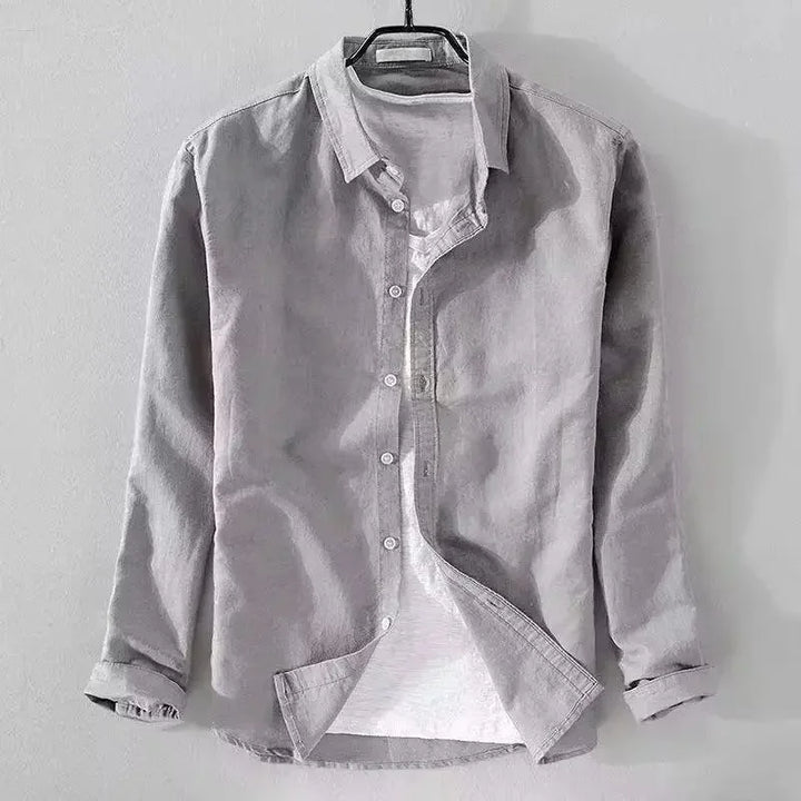 Chemise décontractée en coton et lin 