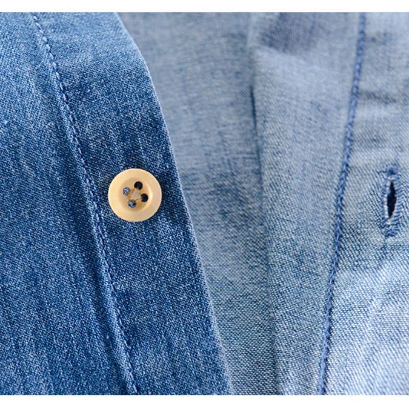 Chemise en denim à manches courtes 