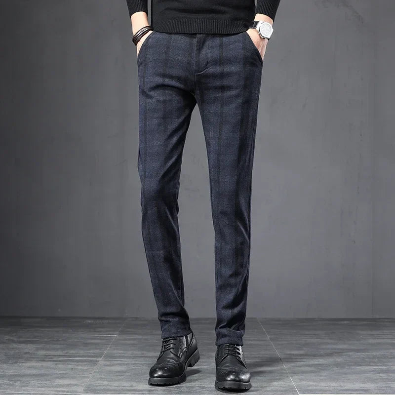 Pantalon décontracté à carreaux 