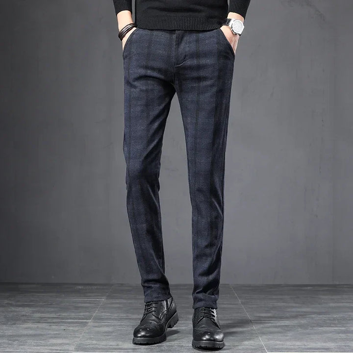 Pantalon décontracté à carreaux 