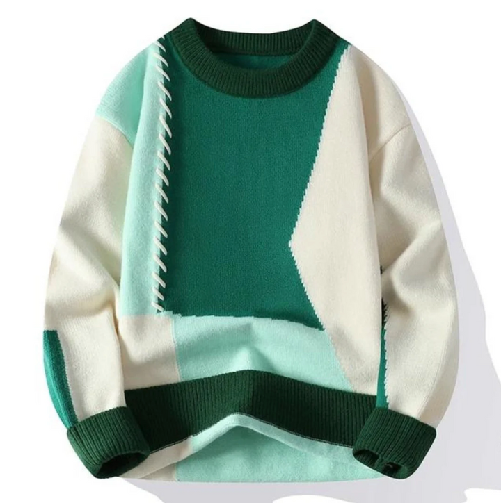 Bruno - Pull Confortable Patchwork 