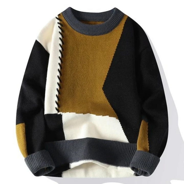 Bruno - Pull Confortable Patchwork 