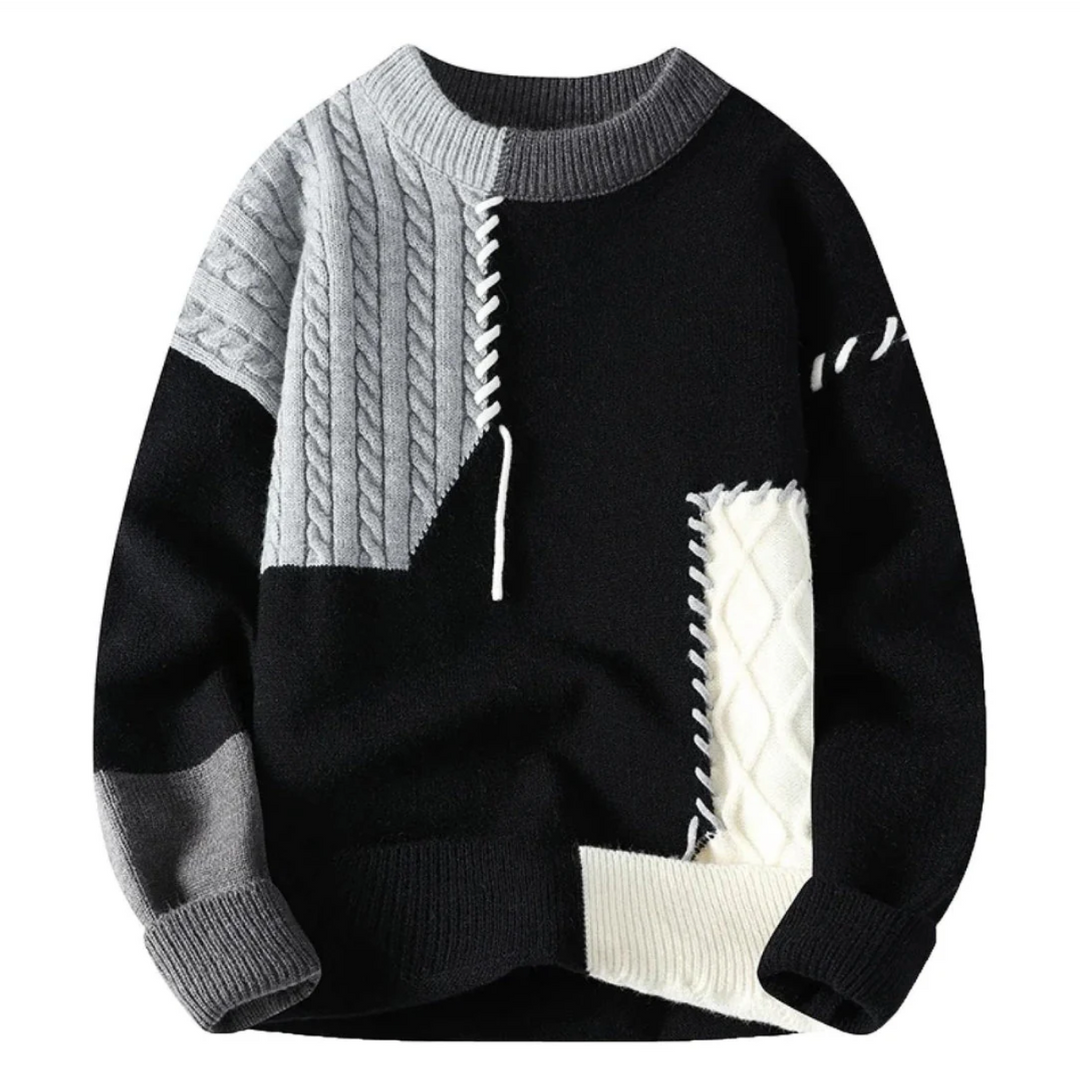 Bruno - Pull Confortable Patchwork 