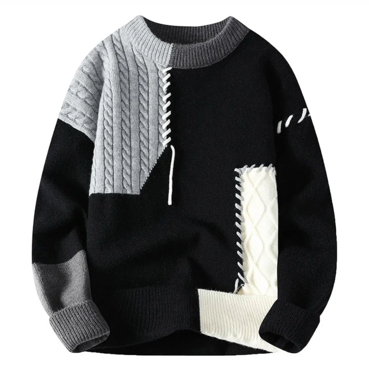 Bruno - Pull Confortable Patchwork 