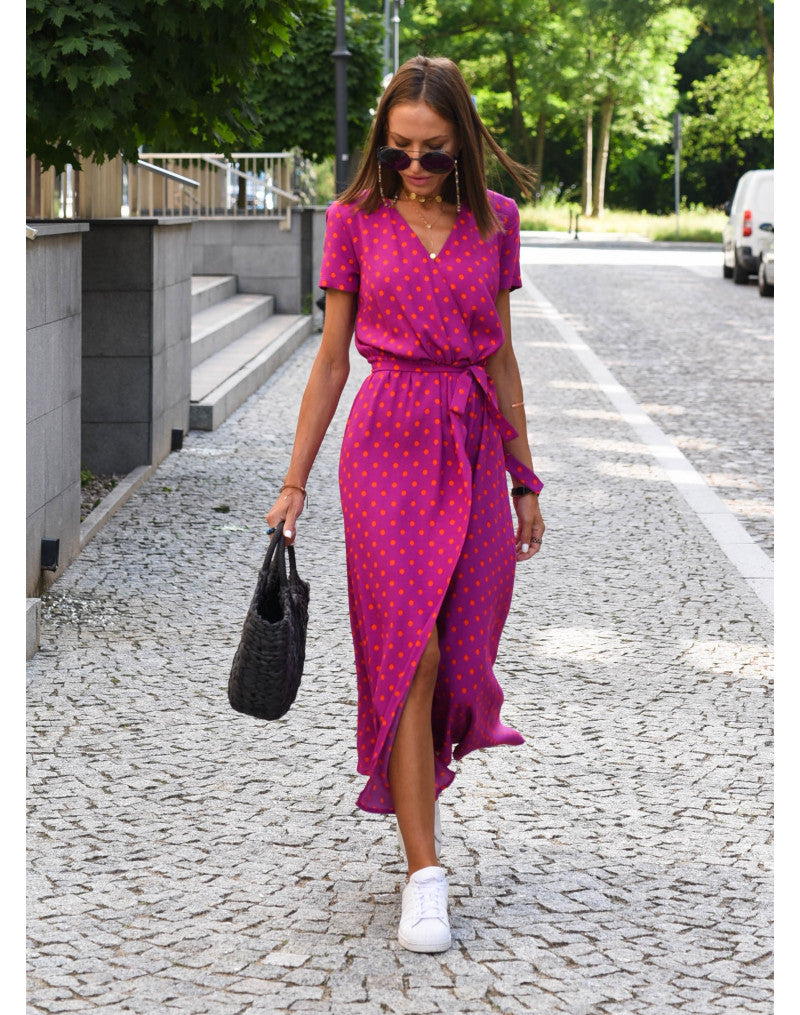 Nadine™ | Graceful Floral Wrap Dress
