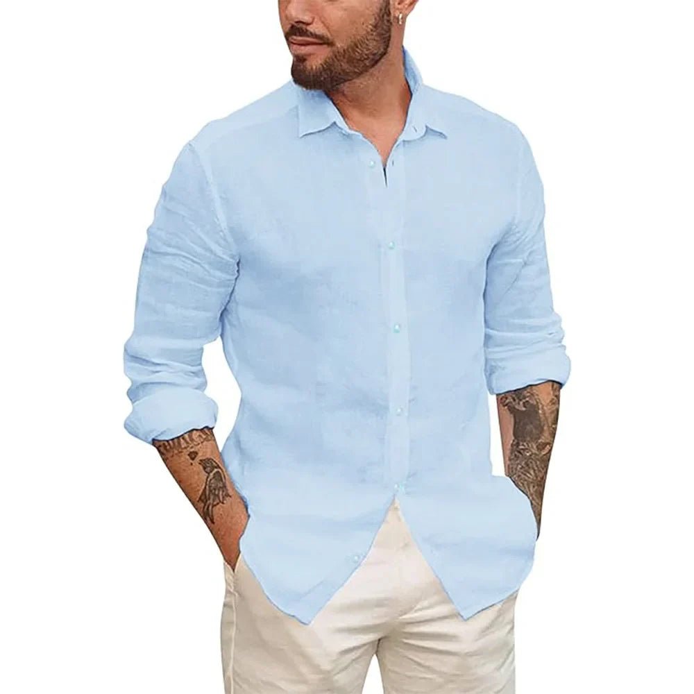 Chemise en lin et coton hawaïen 