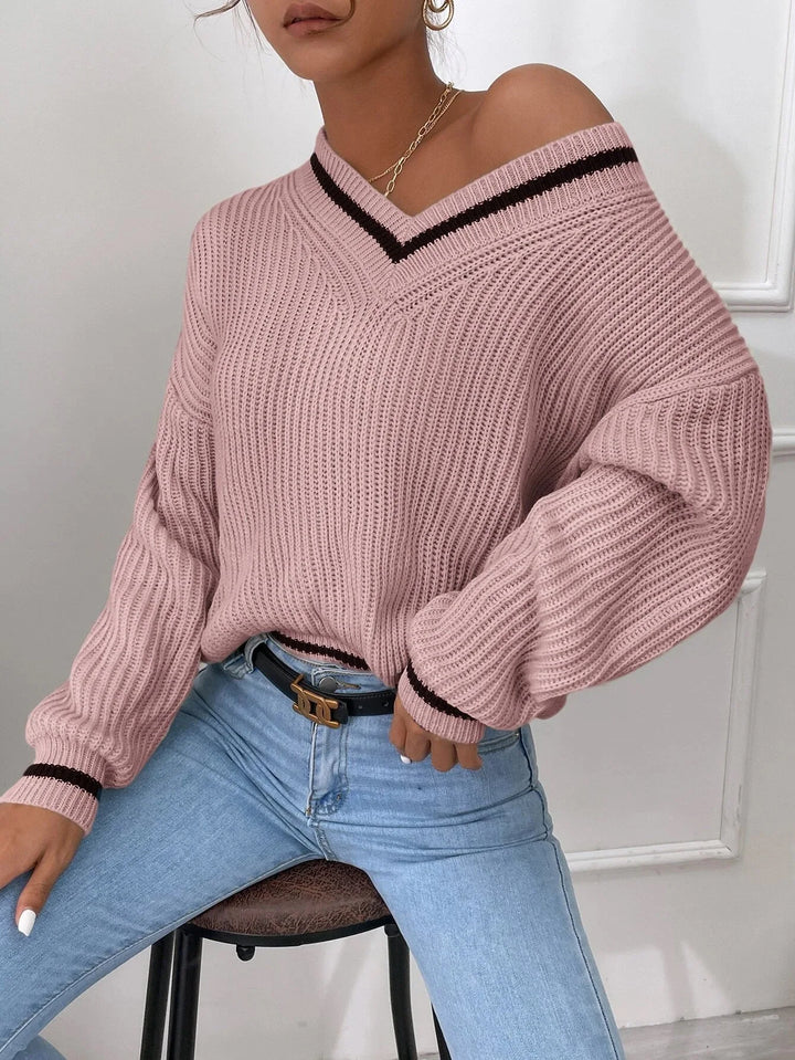 Marina | Pull en maille gaufrée rayé 