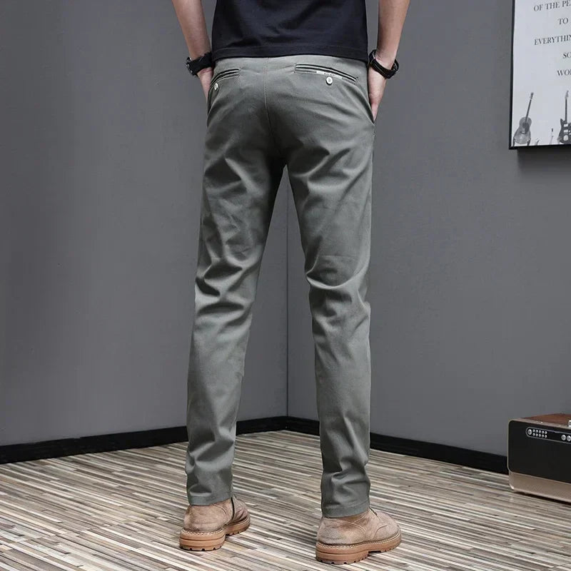 Pantalon en coton décontracté 